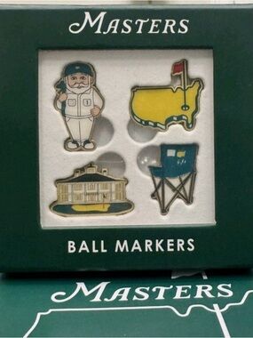 2026 Masters Ball Markers GNOME, Clubhouse, Chair, Augusta National Logo